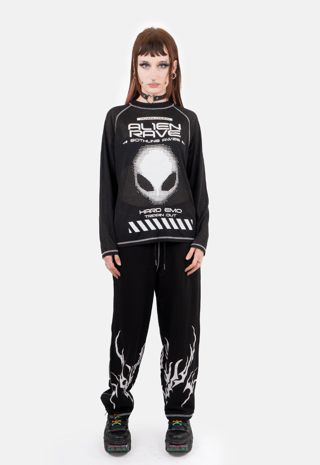 Danique Alien Rave Raglan Top