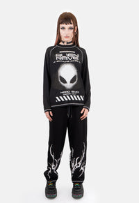Danique Alien Rave Raglan Top