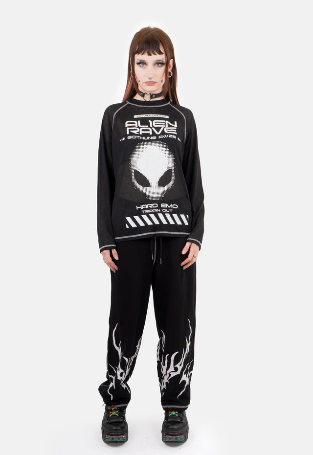 Danique Alien Rave Raglan Top
