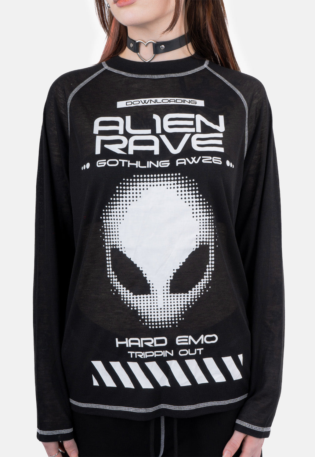 Danique Alien Rave Raglan Top