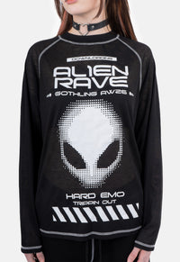 Danique Alien Rave Raglan Top