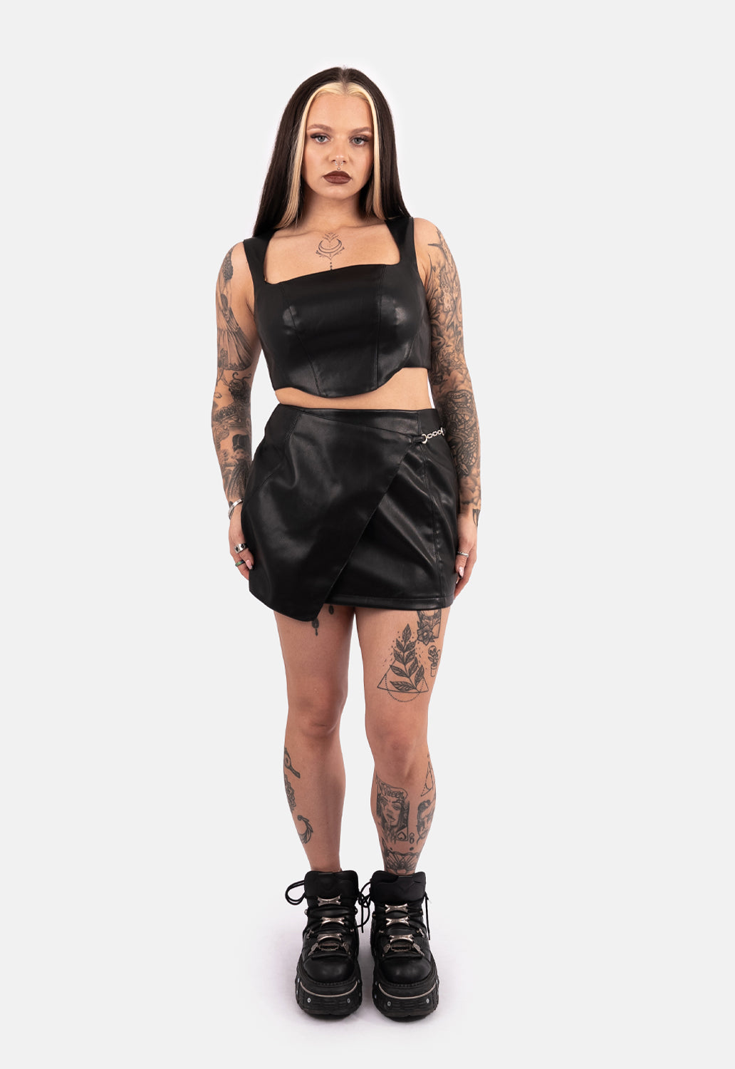 Ares Wrap PU Mini Skirt
