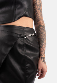 Ares Wrap PU Mini Skirt