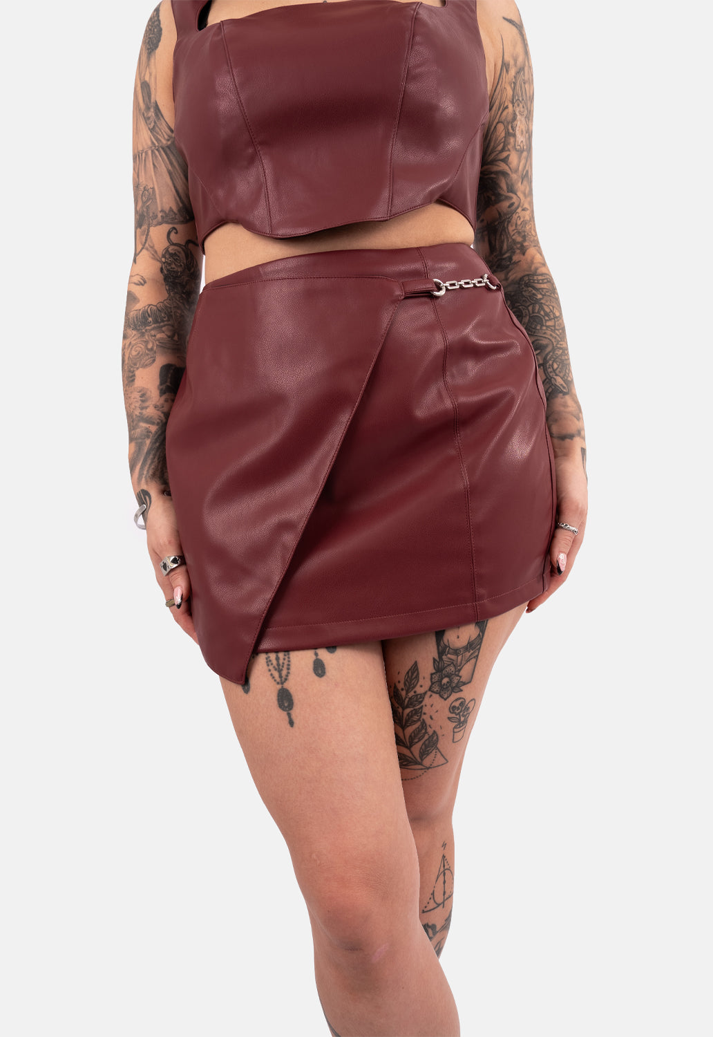Ares Wrap PU Mini Skirt