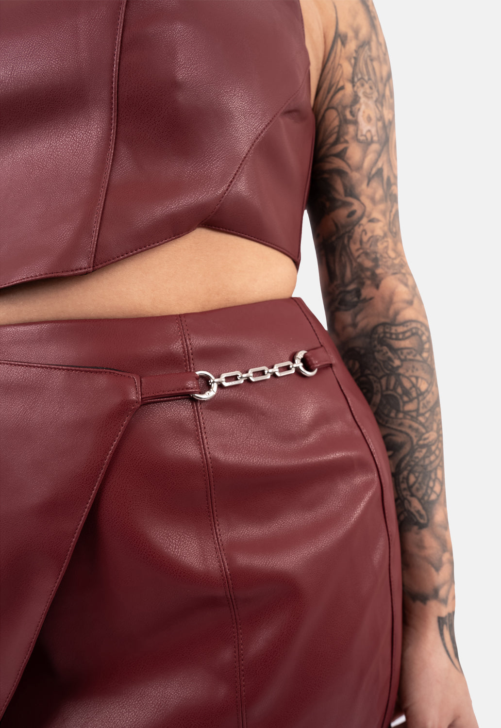 Ares Wrap PU Mini Skirt