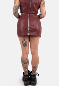 Ares Wrap PU Mini Skirt