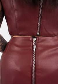 Ares Wrap PU Mini Skirt