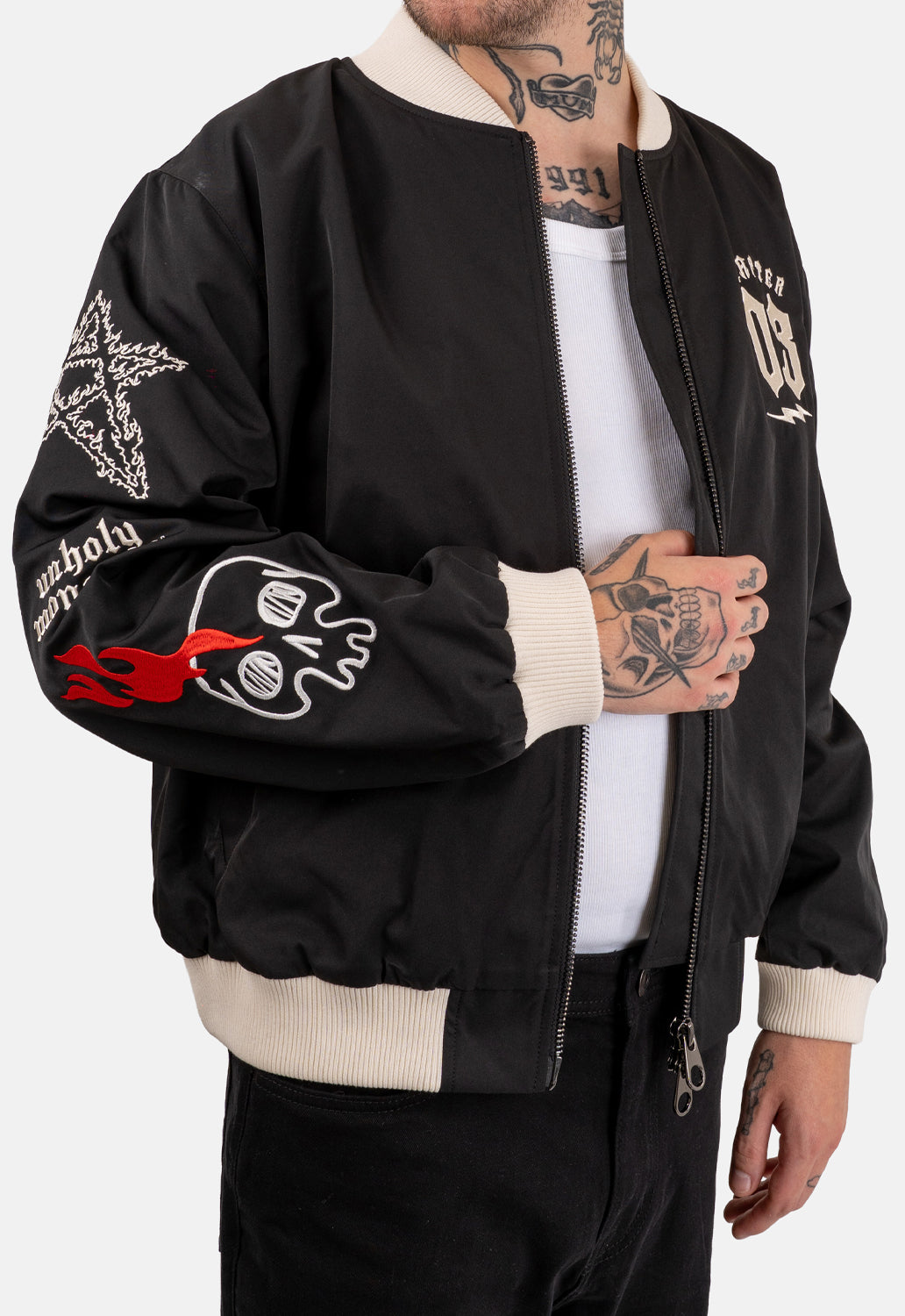 Axel Zip Through Bomber Jacket