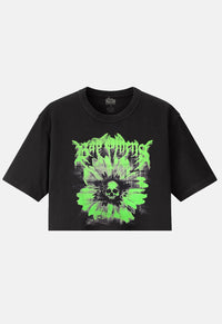 Flower Skull Crop Top