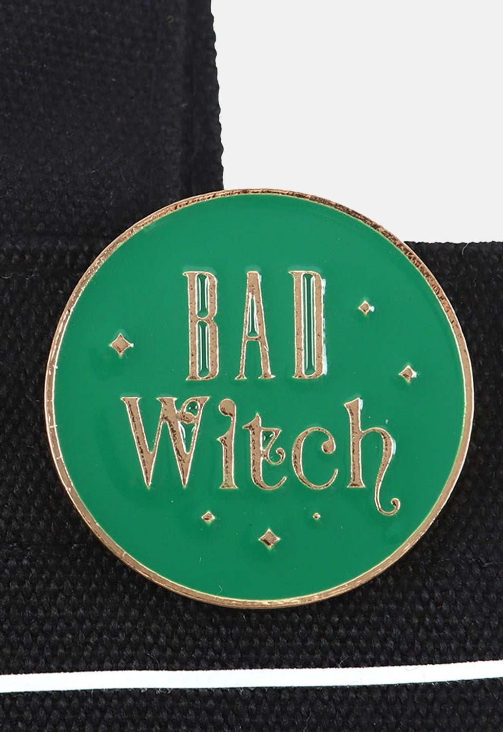 Bad Witch Pin Badge Tote Bag