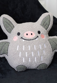 Cute Bat Boucle Cushion