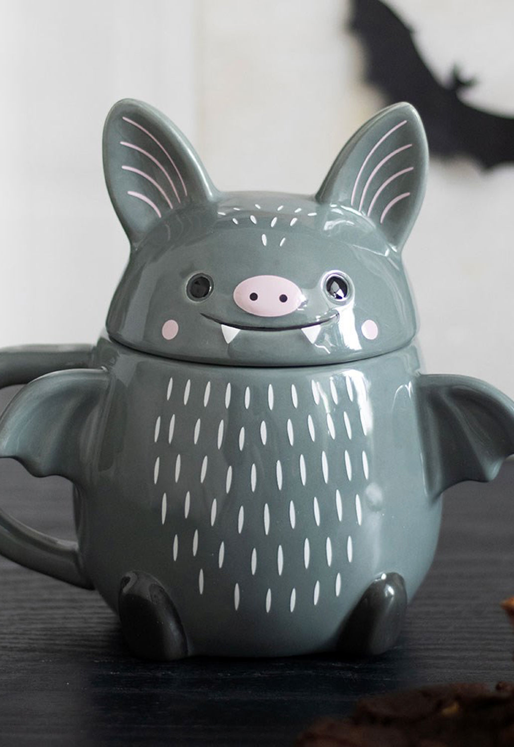Cute Bat Lidded Mug