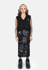 Belle Mesh Midaxi Skirt