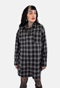 Brigid Check Shirt Mini Dress