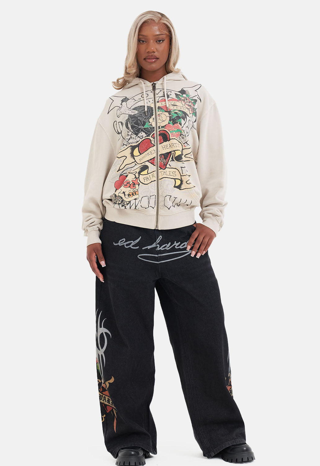 Broken Hearts and Fairy Tales Zip Hoodie