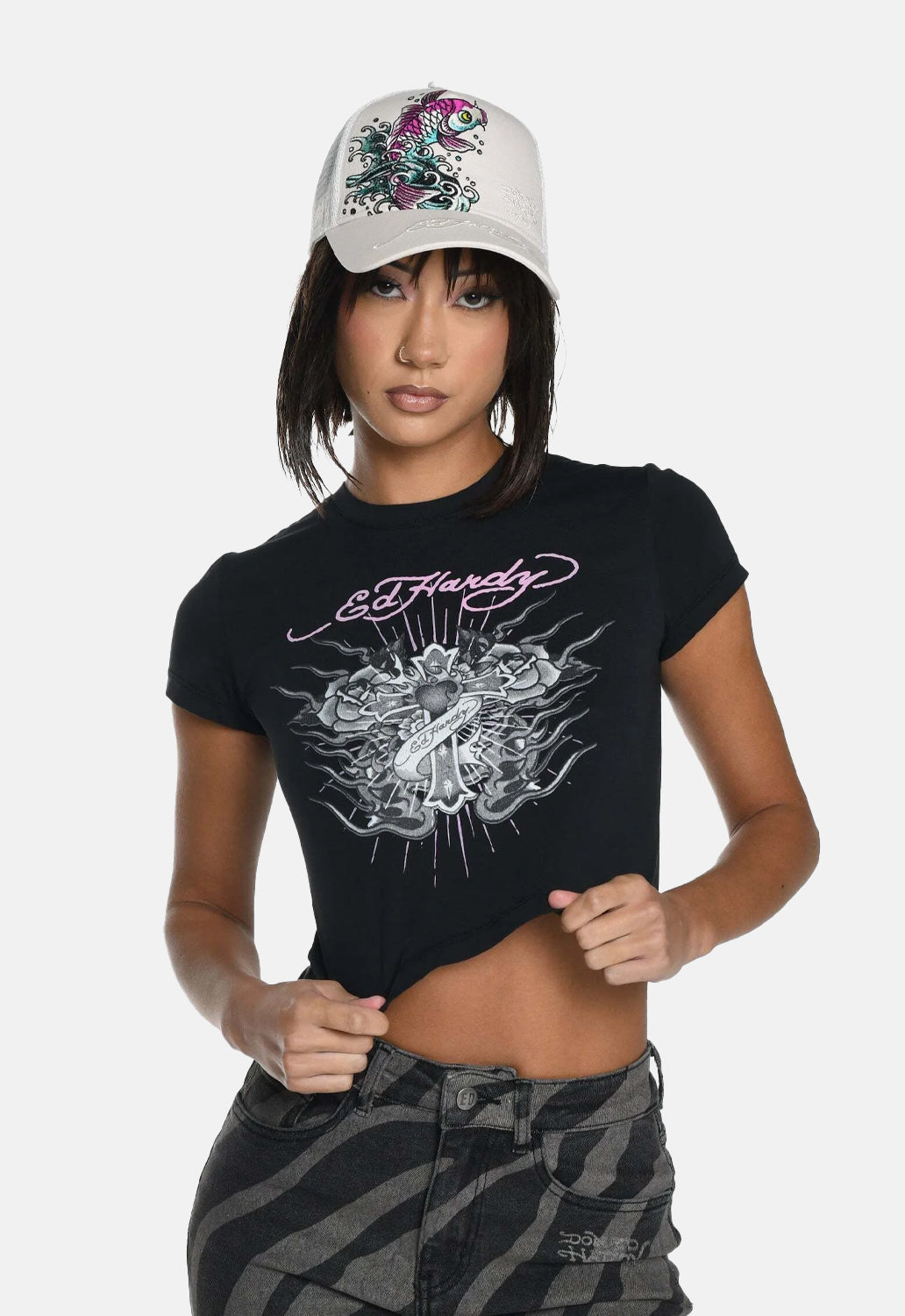 Vintage Burning Cross Baby Tee