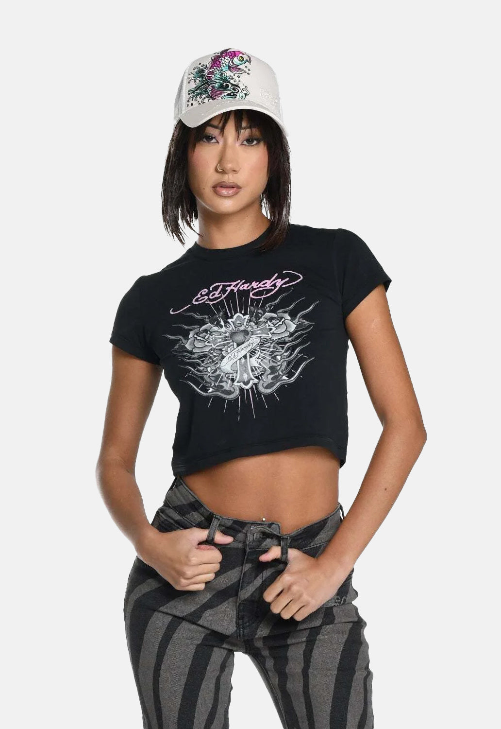 Vintage Burning Cross Baby Tee