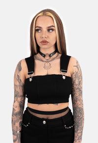 Cha Cha Crop Denim Corset Top