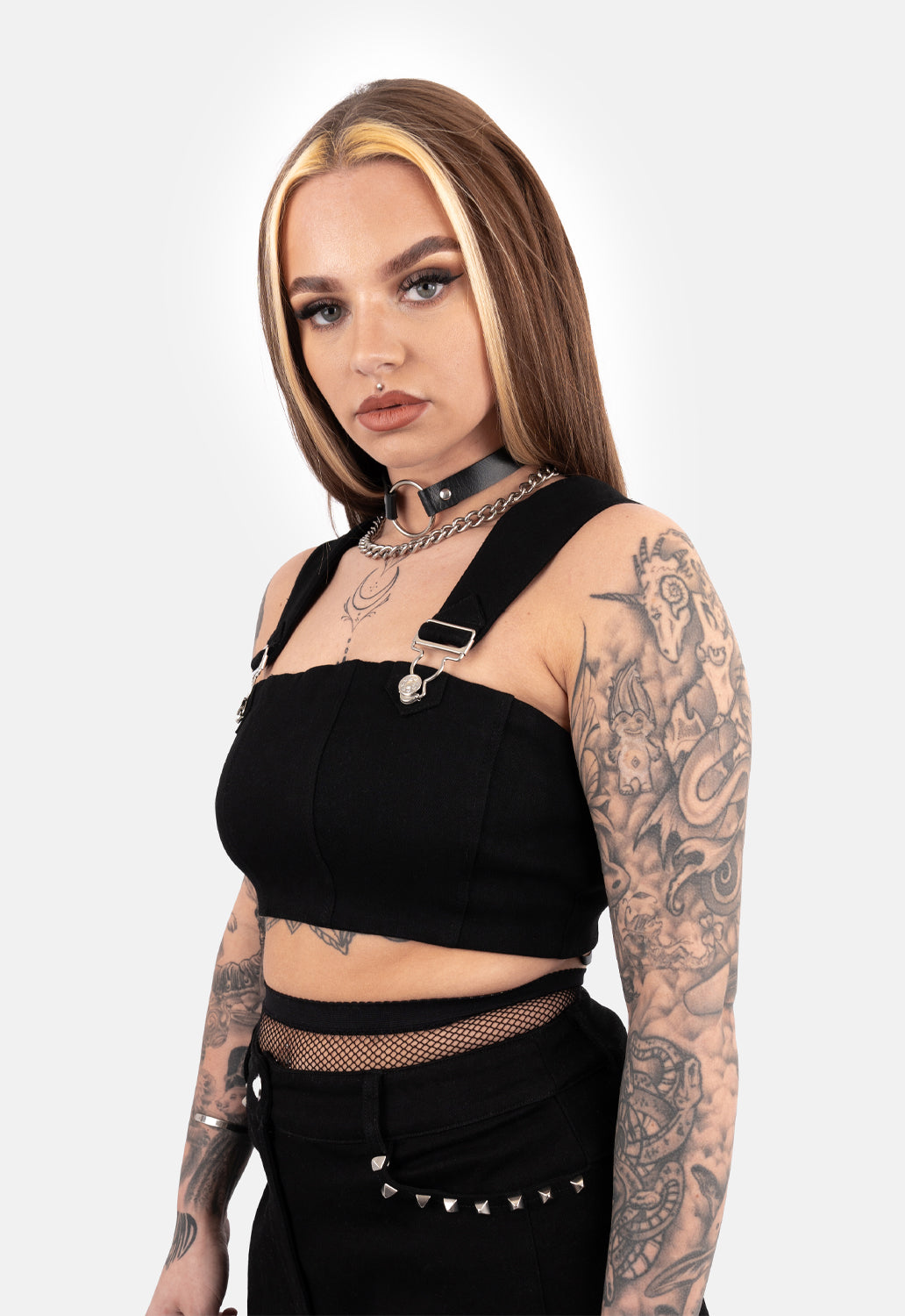 Cha Cha Crop Denim Corset Top