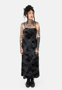 Clementine Flock Maxi Dress
