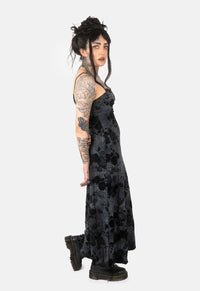 Clementine Flock Maxi Dress