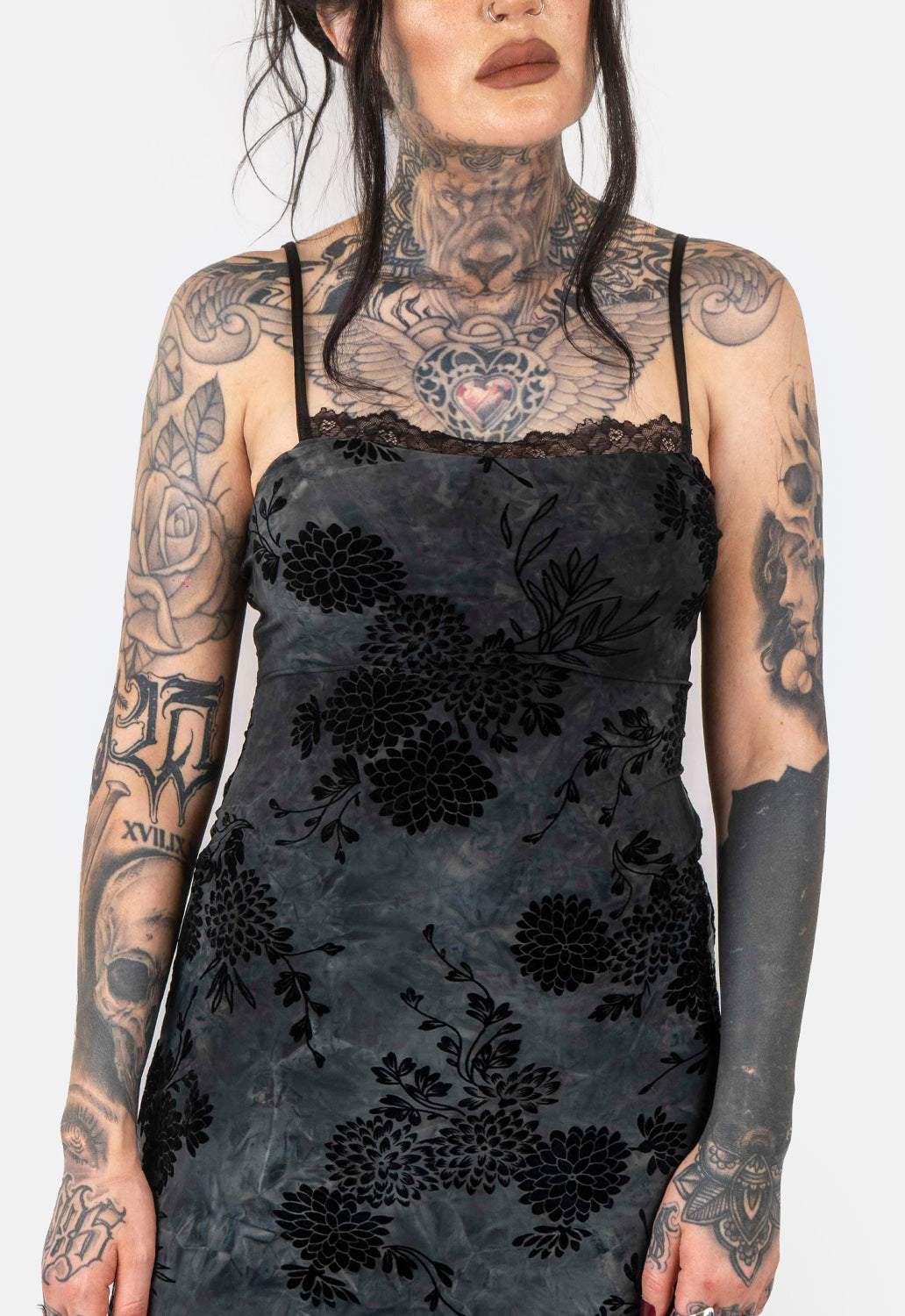 Clementine Flock Maxi Dress