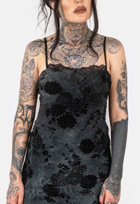 Clementine Flock Maxi Dress