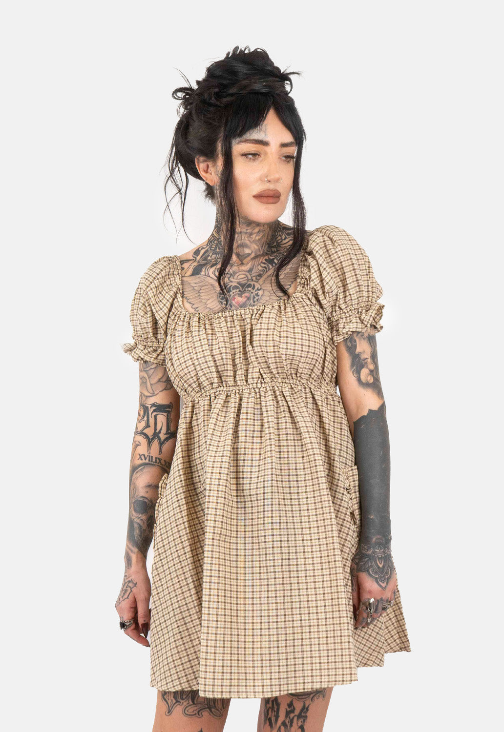 Clover Check Mini Dress