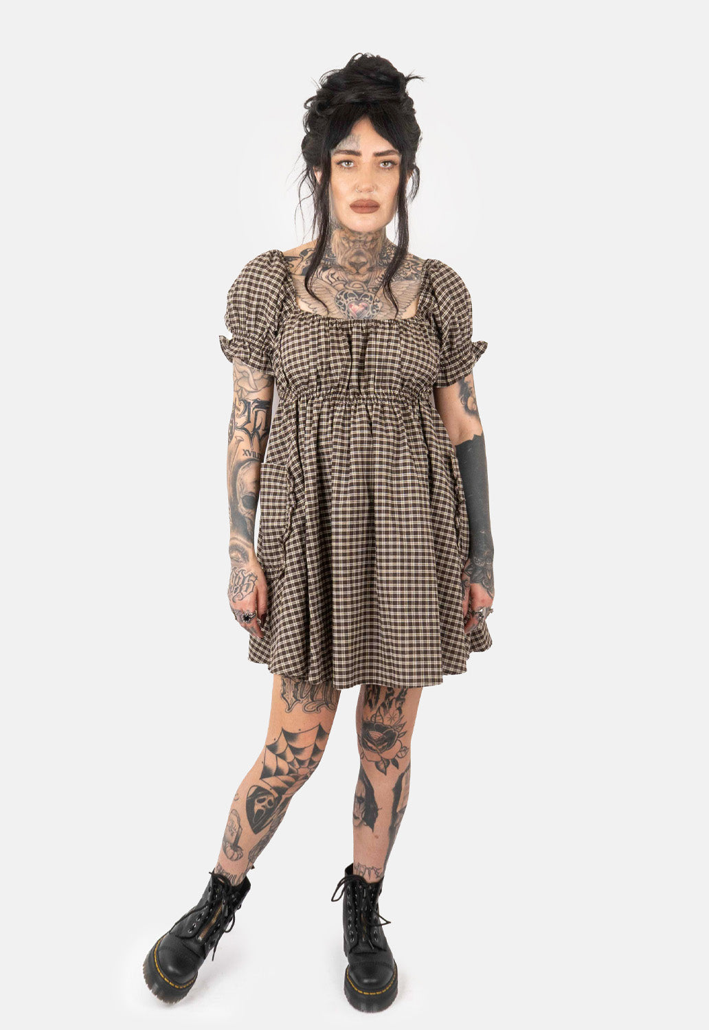 Clover Check Mini Dress