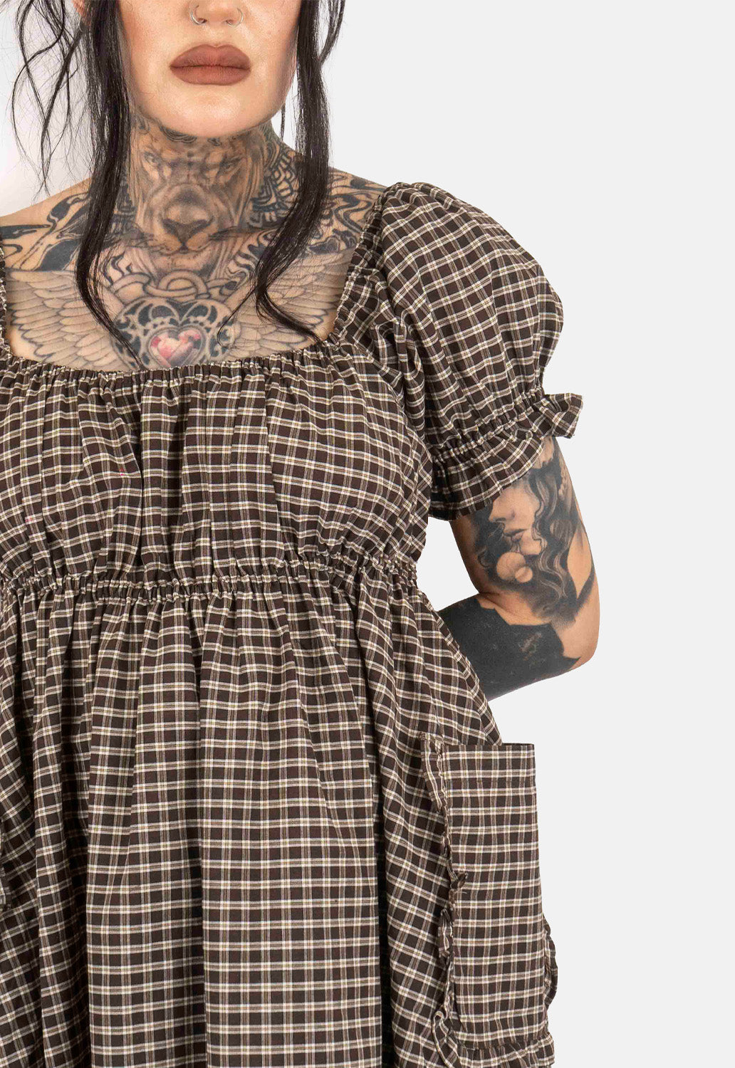 Clover Check Mini Dress