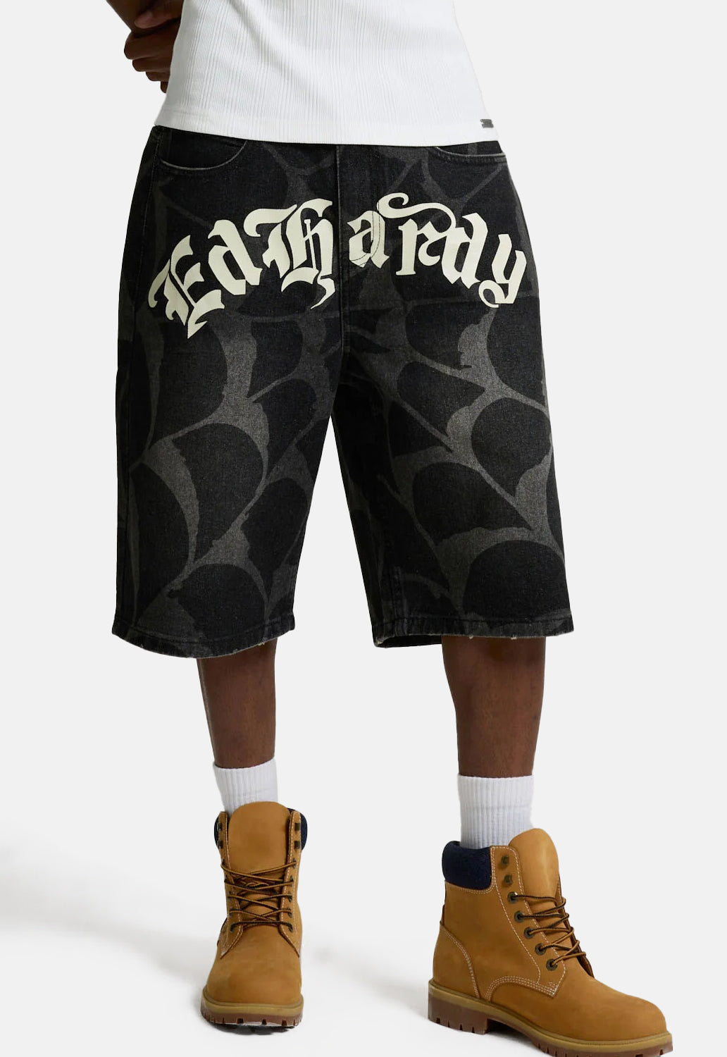 Gothic Cobweb Denim Jorts