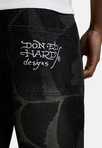 Gothic Cobweb Denim Jorts