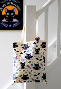 Cute & Creepy Cat Tote Bag