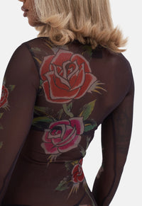 Death Before Dishonour Mesh Dress