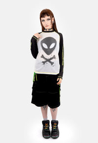 Danique Alien Bones Raglan Top