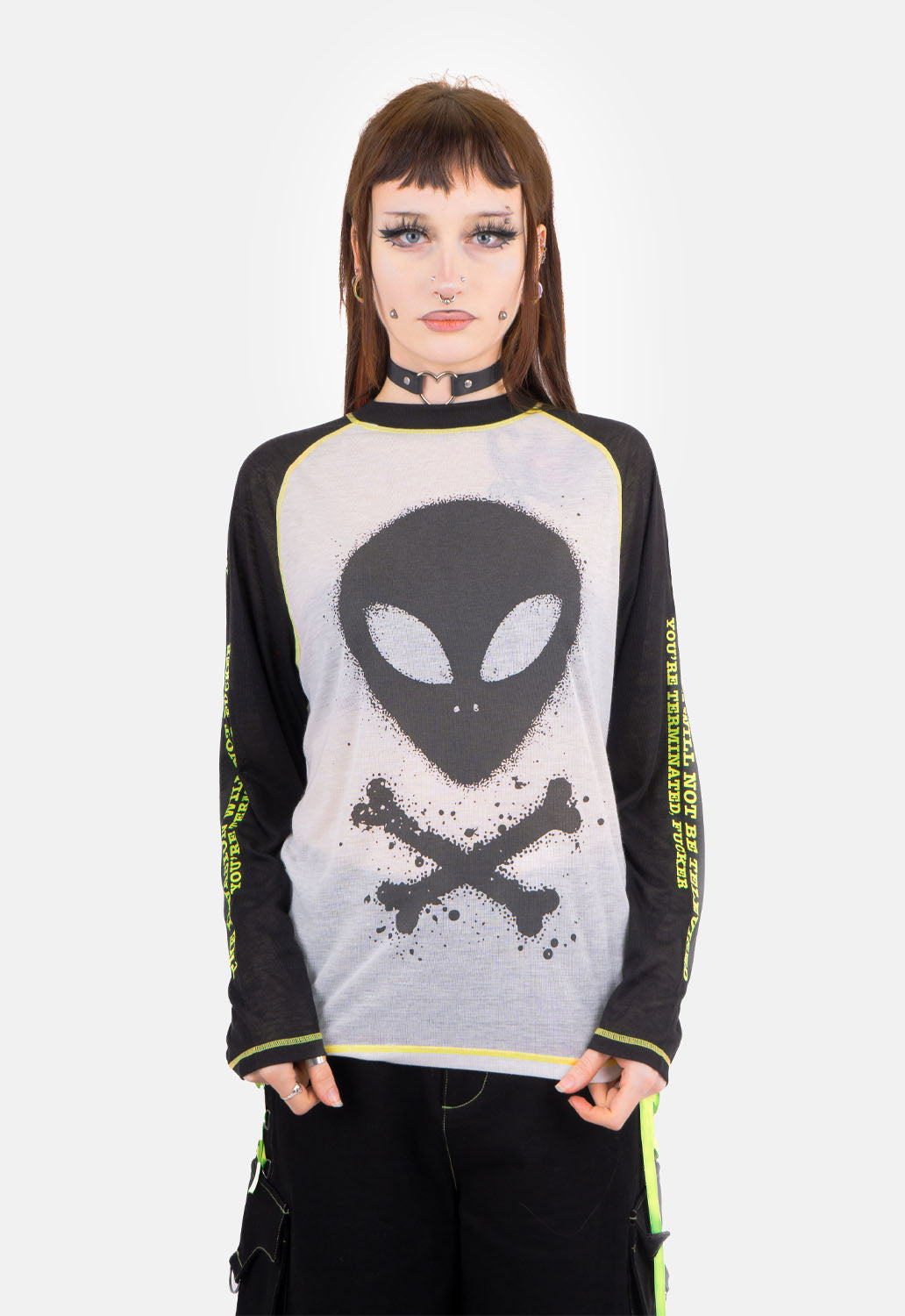Danique Alien Bones Raglan Top