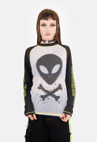 Danique Alien Bones Raglan Top