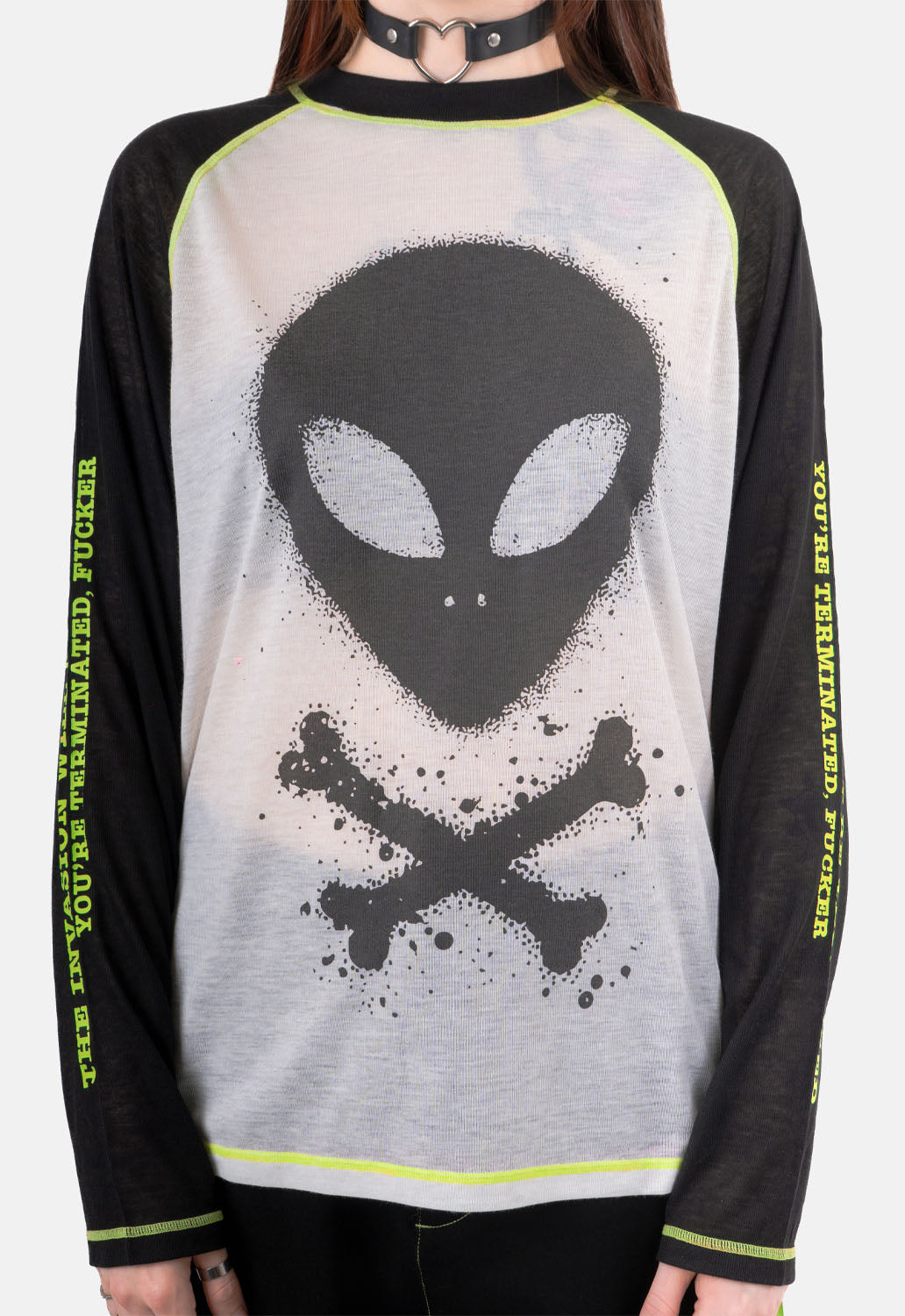 Danique Alien Bones Raglan Top