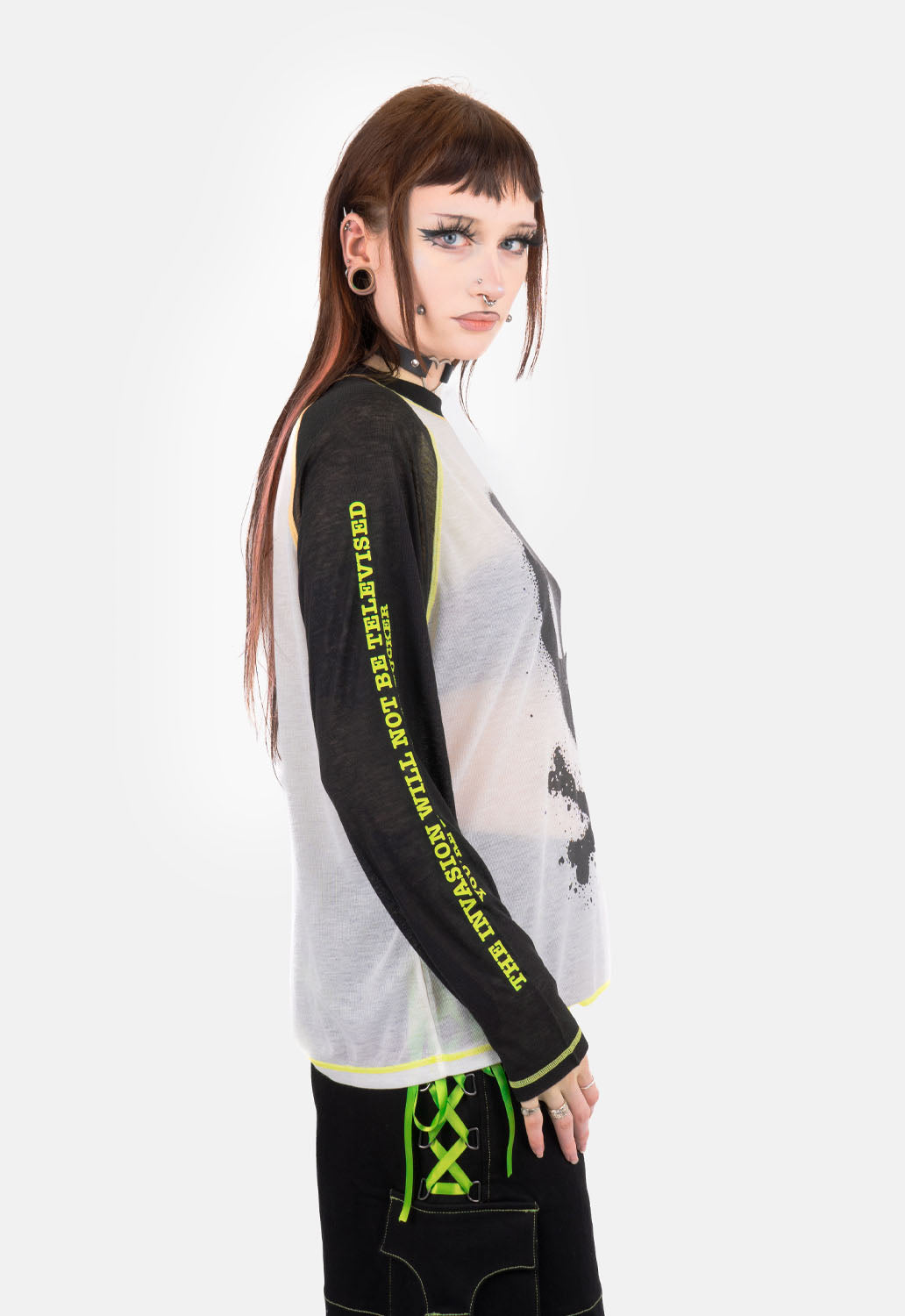Danique Alien Bones Raglan Top