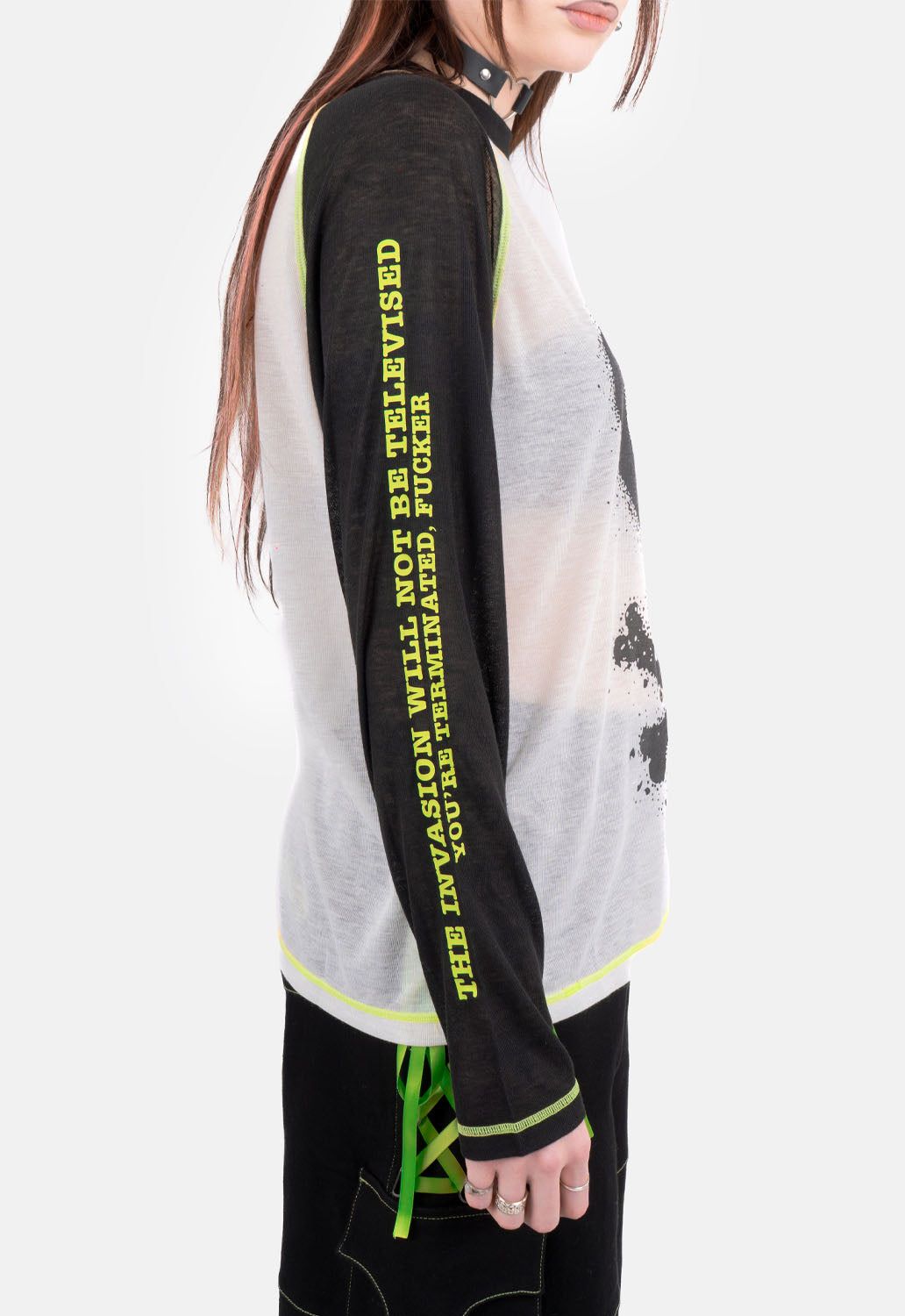 Danique Alien Bones Raglan Top