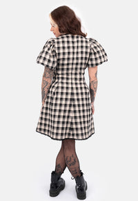 Darcey Check Puff Mini Dress