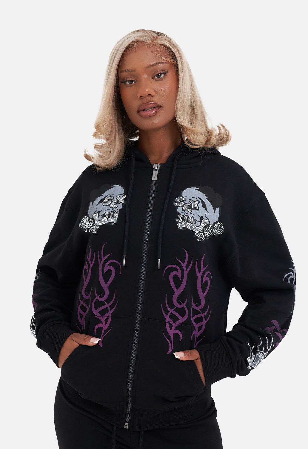 Diamante Tattoo Tracksuit Top