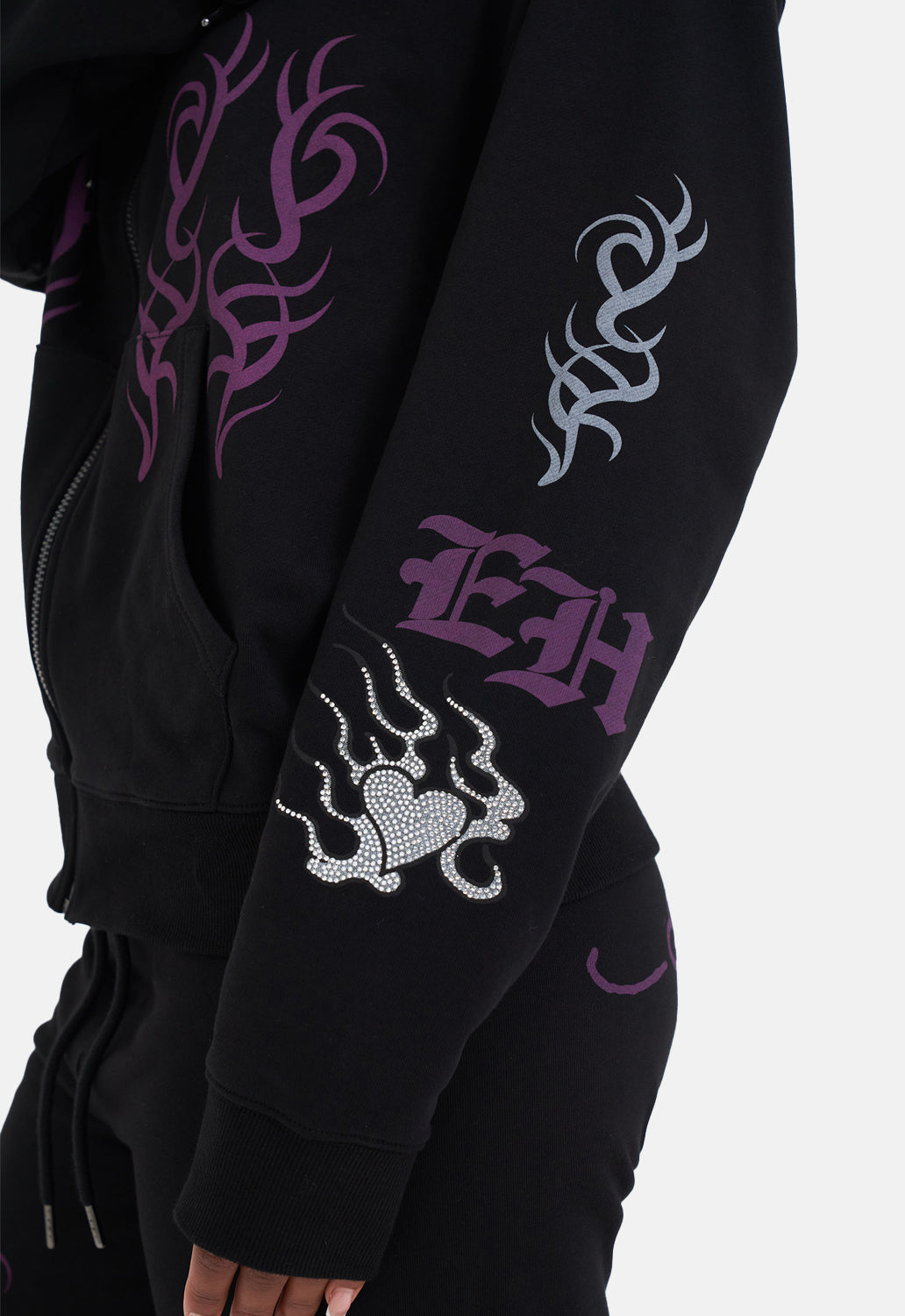 Diamante Tattoo Tracksuit Top