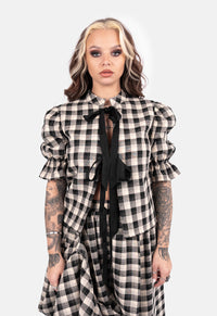 Evie Front Tie Puff Sleeve Top