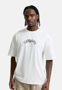 Faded Gothic Skull Relaxed T-Shirt