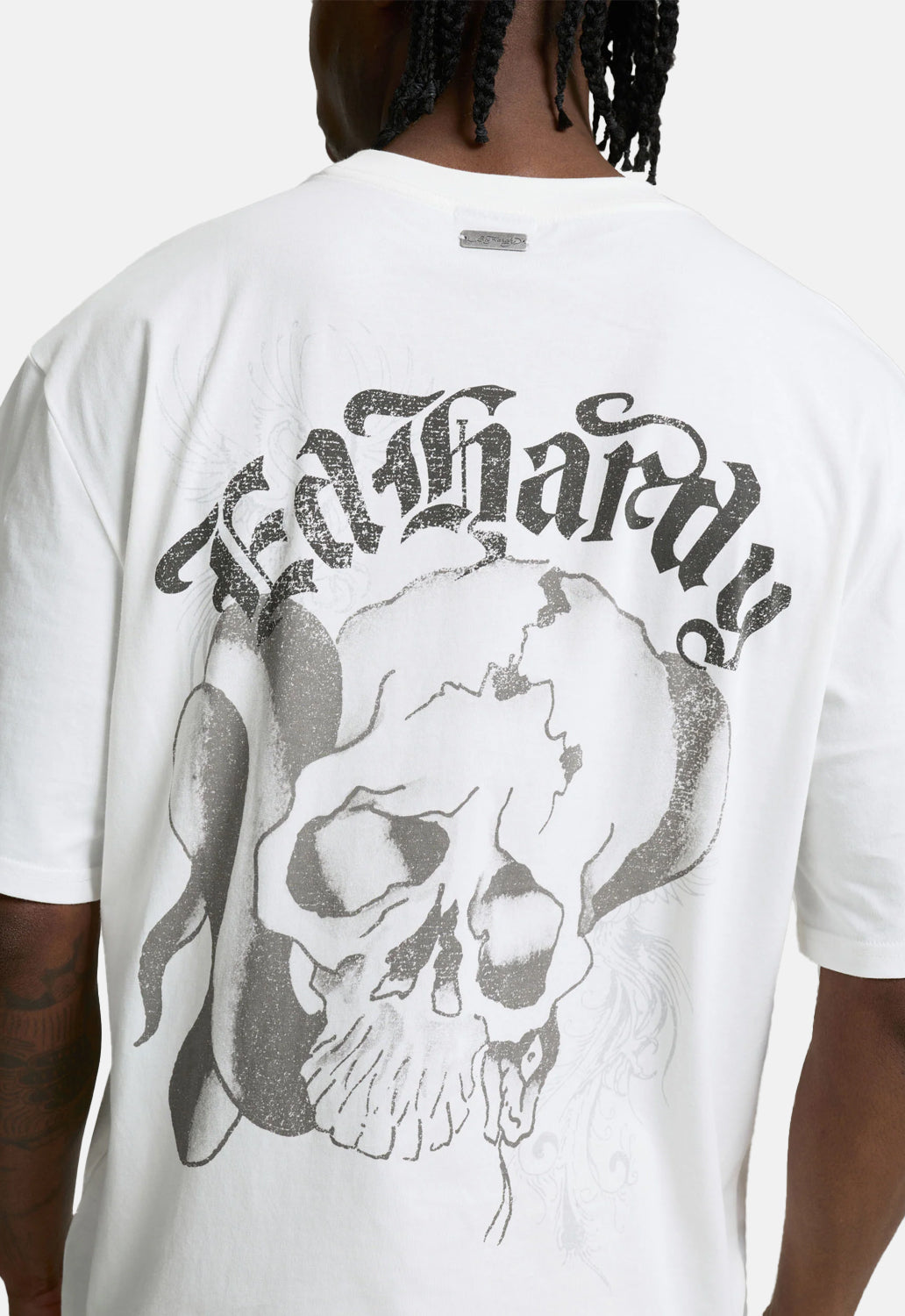 Faded Gothic Skull Relaxed T-Shirt