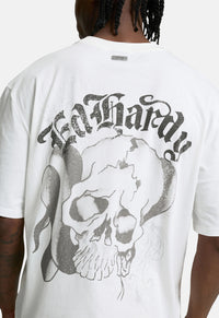 Faded Gothic Skull Relaxed T-Shirt