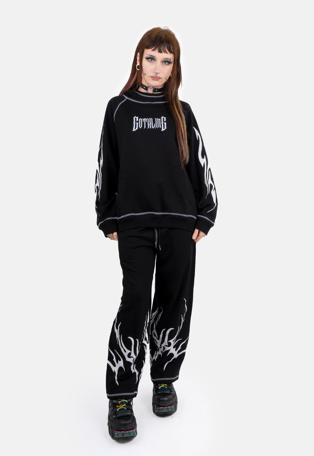 Faon Oversized Print Hoodie