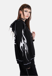 Faon Oversized Print Hoodie