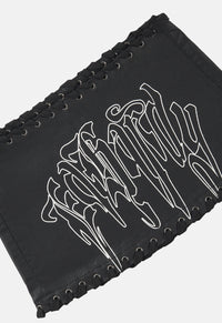 Gothic Braid Denim Mini Skirt